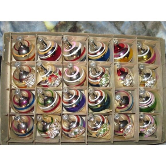 Early Years Mini Glass Ornament Set of 24 - Ball and Reflector - Picture 1 of 1